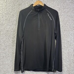 Polaris Pullover Mens Large Black 1/4 Zip Long Sleeve Shirt Base Layer
